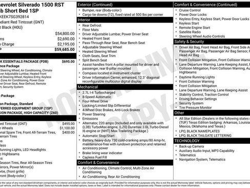 Used 2025 Chevrolet Silverado 1500 RST w/ LPO, Dark Essentials Package AWD/4WD image 44
