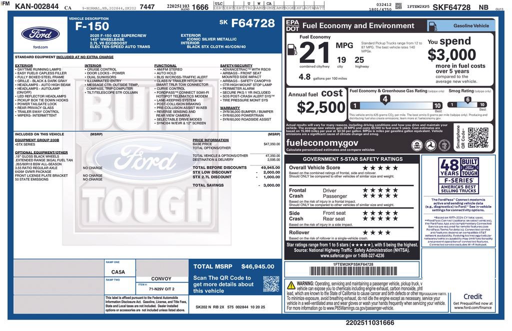 Certified 2025 Ford F150 STX RWD image 4