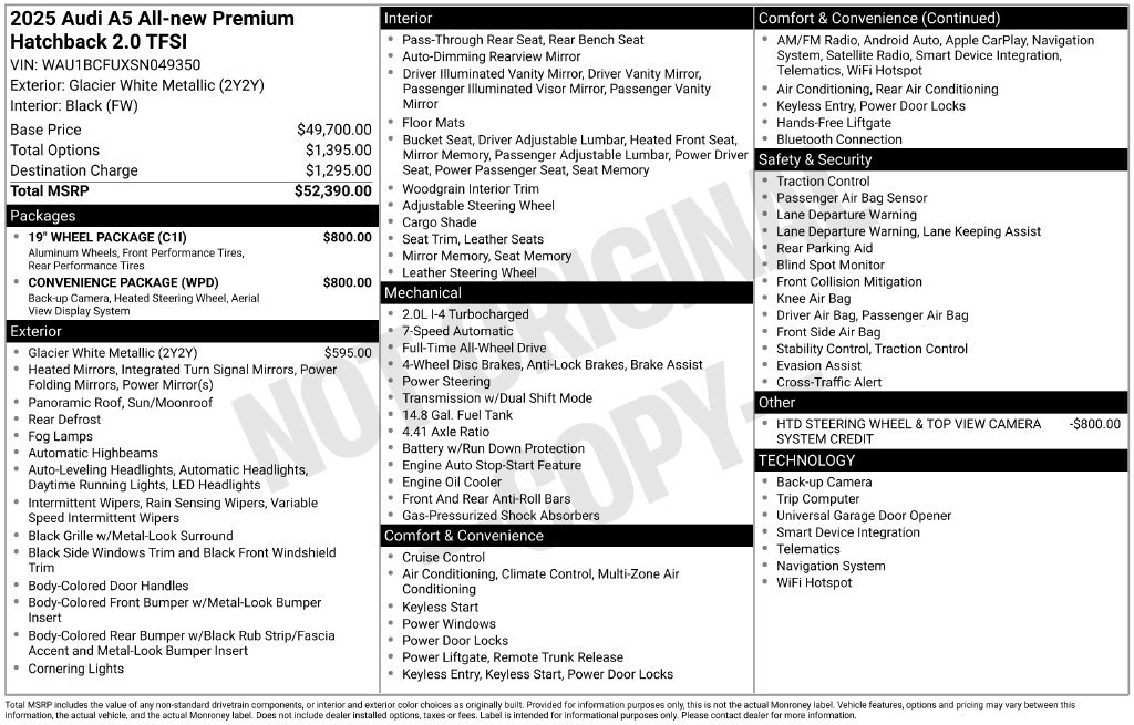 Certified 2025 Audi A5 Premium w/ Convenience Package AWD/4WD image 41