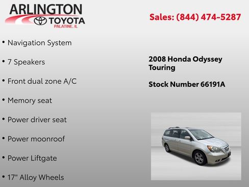Used 2008 Honda Odyssey Touring image 2