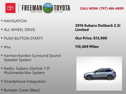 Used 2016 Subaru Outback 2.5i Limited AWD/4WD image 10