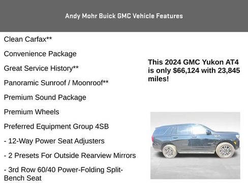 Used 2024 GMC Yukon AT4 w/ Technology Package AWD/4WD image 8
