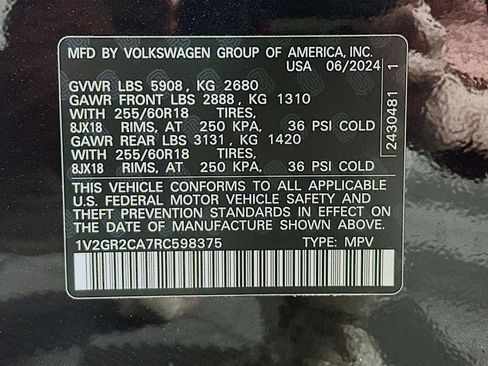 Used 2024 Volkswagen Atlas Peak Edition SEL image 36