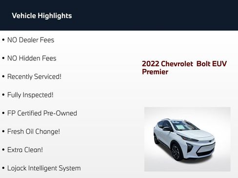 Used 2022 Chevrolet Bolt EUV Premier w/ Super Cruise Package FWD image 2
