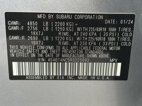 Certified 2024 Subaru Outback Limited AWD/4WD image 53