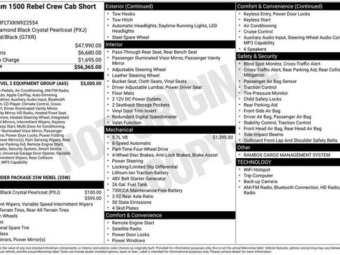 Used 2019 RAM 1500 Rebel w/ Rebel Level 2 Equipment Group image 40