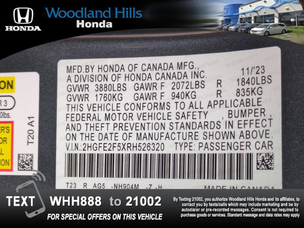 Certified 2024 Honda Civic Sport image 26