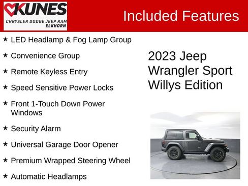 Used 2023 Jeep Wrangler Sport AWD/4WD image 3