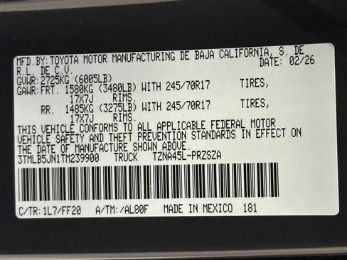 New 2026 Toyota Tacoma SR5 image 52