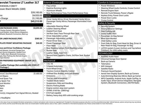 Used 2019 Chevrolet Traverse LT w/ LT Premium Package FWD image 4