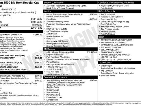 Used 2022 RAM 3500 Big Horn w/ Level C Equiment Group AWD/4WD image 30