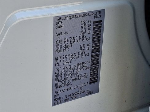 Certified 2024 Nissan Murano Platinum w/ Cargo Package image 32