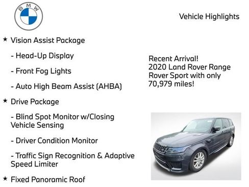 Used 2020 Land Rover Range Rover Sport SE AWD/4WD image 3