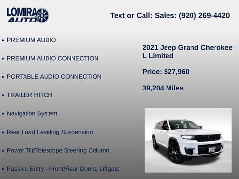 Used 2021 Jeep Grand Cherokee L Limited w/ Luxury Tech Group II AWD/4WD image 39