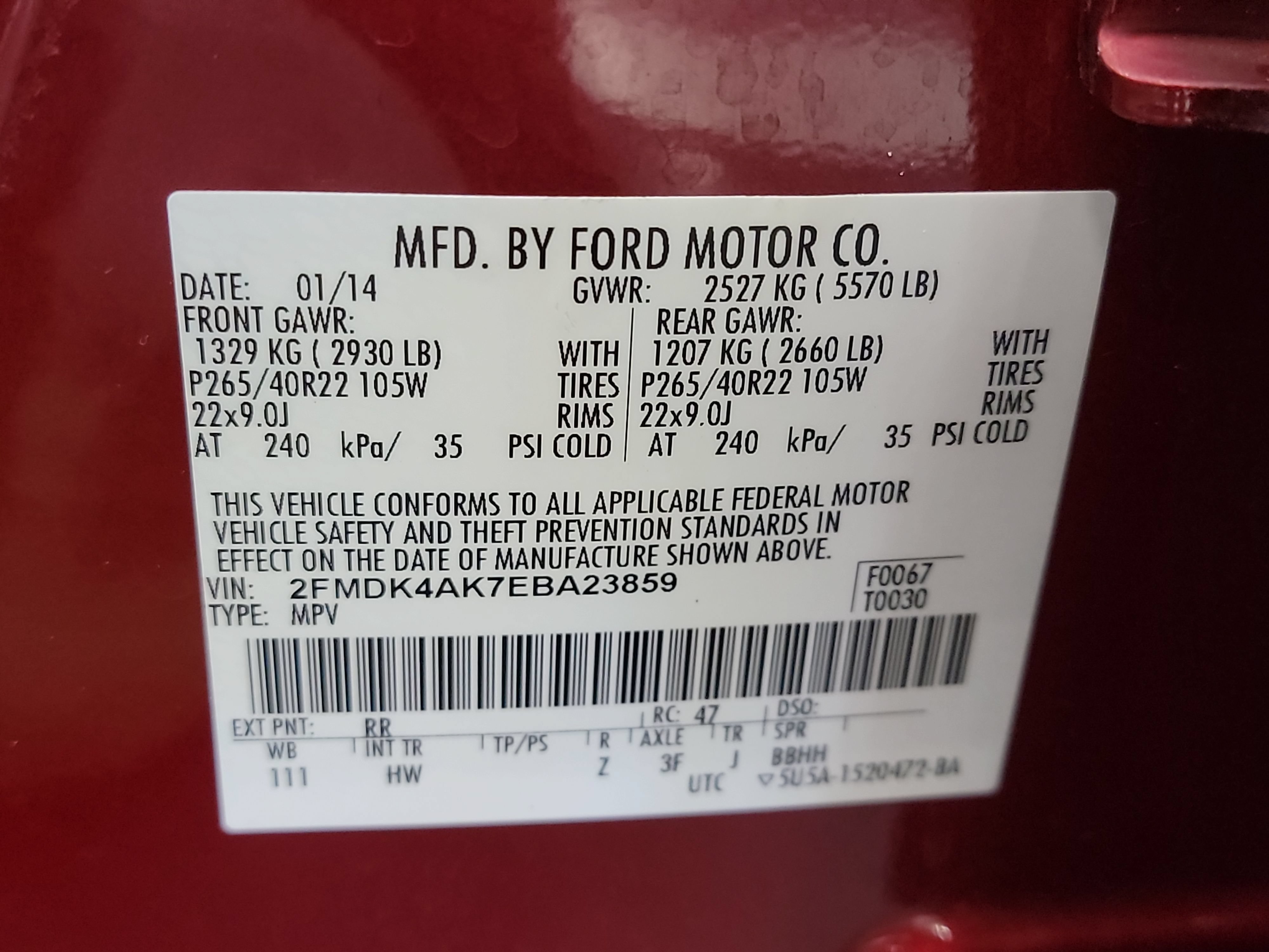 Used 2014 Ford Edge Sport w/ Driver Entry Package AWD/4WD image 33