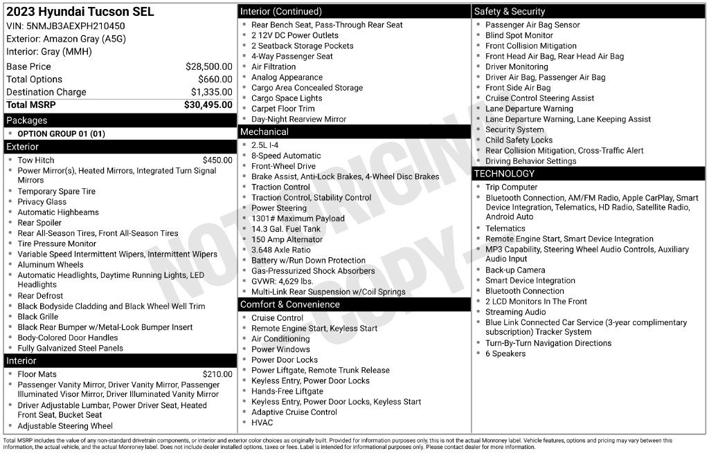 Used 2023 Hyundai Tucson SEL FWD image 36