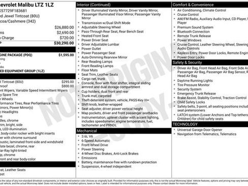 Used 2009 Chevrolet Malibu LTZ w/ HFV6 Engine Package image 13