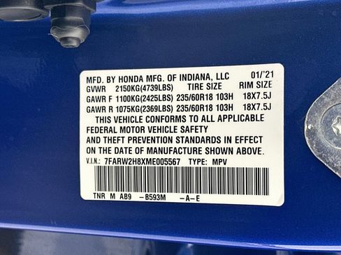 Certified 2021 Honda CR-V EX-L image 31