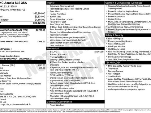 Used 2020 GMC Acadia SLE w/ Driver Convenience Package FWD image 17