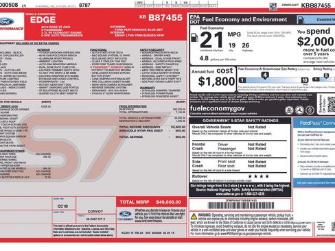 Used 2019 Ford Edge ST w/ Equipment Group 401A image 64