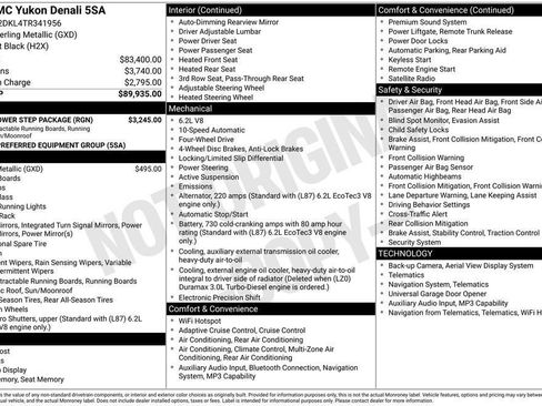 New 2026 GMC Yukon Denali w/ Sun & Power Step Package AWD/4WD image 26