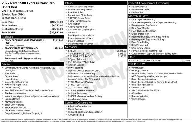 New 2027 RAM 1500 Express AWD/4WD image 4