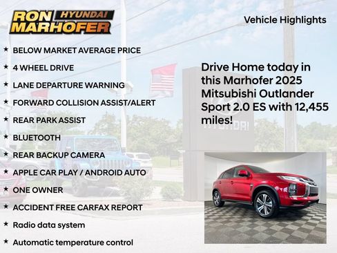 Used 2025 Mitsubishi Outlander Sport ES AWD/4WD image 13