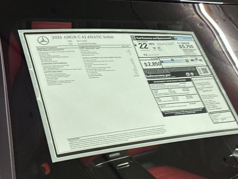 New 2026 Mercedes-Benz C 43 AMG 4MATIC Sedan image 28