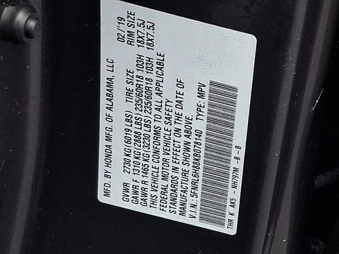 Certified 2019 Honda Odyssey Touring image 27