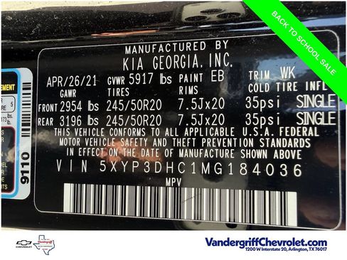 Used 2021 Kia Telluride EX w/ EX Premium Package AWD/4WD image 30