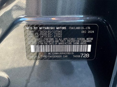 New 2024 Mitsubishi Mirage Black Edition image 13