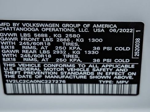 Used 2022 Volkswagen Atlas Cross Sport SE AWD/4WD image 29