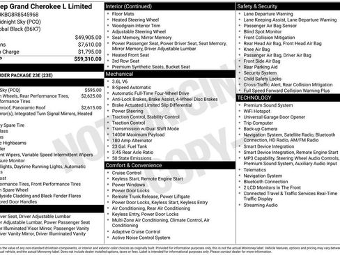 Used 2024 Jeep Grand Cherokee L Limited AWD/4WD image 69