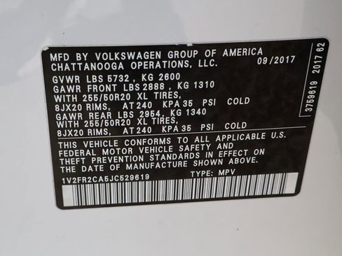 Used 2018 Volkswagen Atlas SE w/ R-Line Package image 20