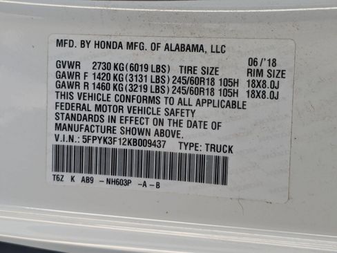 Used 2019 Honda Ridgeline Sport image 34