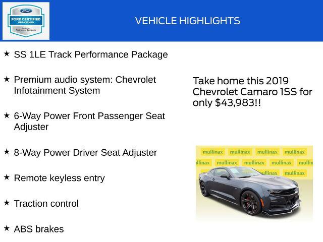 Used 2019 Chevrolet Camaro SS RWD image 18