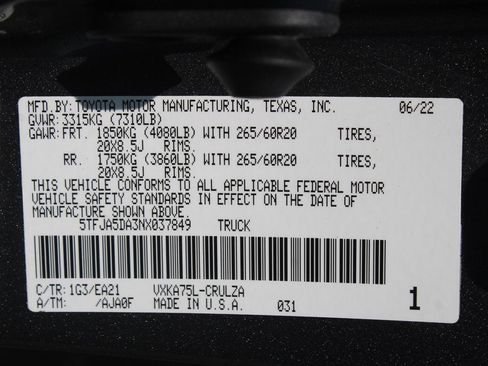 Used 2022 Toyota Tundra Limited w/ TRD Off-Road Package image 26