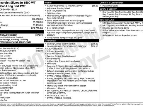 Used 2015 Chevrolet Silverado 1500 W/T w/ Trailering Package RWD image 9