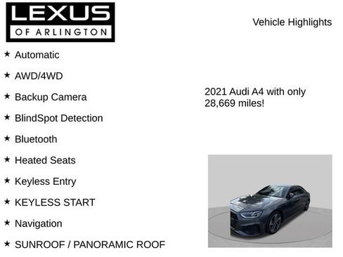 Used 2021 Audi A4 2.0T Premium Plus w/ Premium Plus Package AWD/4WD image 8