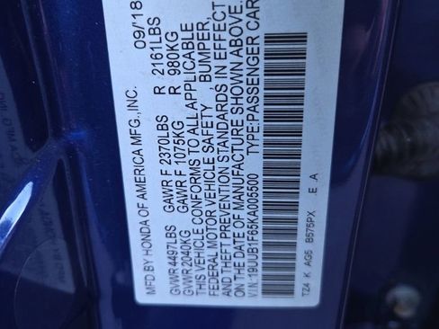 Used 2019 Acura TLX w/ Technology & A-SPEC Pkg image 34