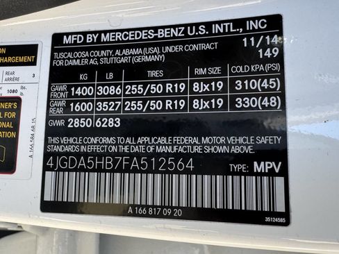 Used 2015 Mercedes-Benz ML 350 ML 350 4MATIC AWD 4dr SUV w/ Premium 1 Package image 20