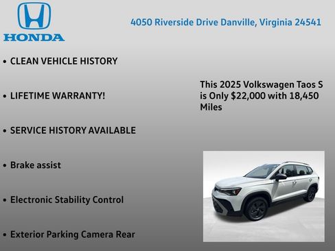 Used 2025 Volkswagen Taos S FWD image 7