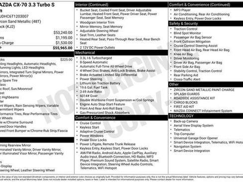 New 2026 MAZDA CX-70 3.3 Turbo S w/ Premium Package AWD/4WD image 27
