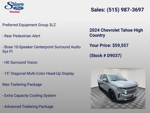 Used 2024 Chevrolet Tahoe High Country AWD/4WD image 34