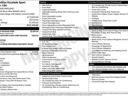 Certified 2024 Cadillac Escalade Sport Platinum w/ LPO, ONYX Package image 44