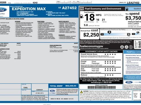 Used 2020 Ford Expedition Max XLT w/ Equipment Group 202A image 2