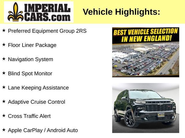 Certified 2026 Chevrolet Traverse RS w/ LPO, Floor Liner Package AWD/4WD image 3