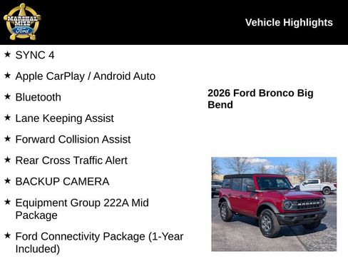 New 2026 Ford Bronco Big Bend AWD/4WD image 2