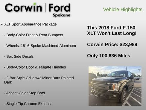 Used 2018 Ford F150 XLT w/ Equipment Group 302A Luxury AWD/4WD image 15