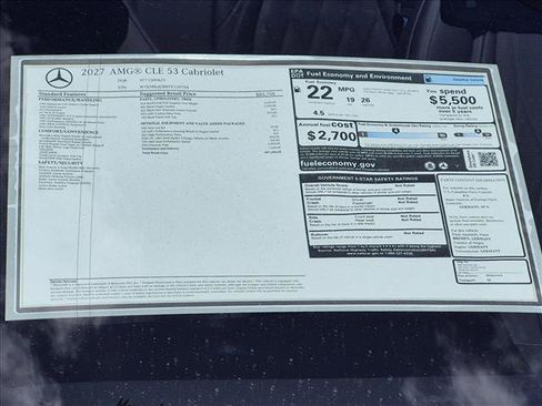 New 2027 Mercedes-Benz CLE 53 AMG 4MATIC Cabriolet image 17